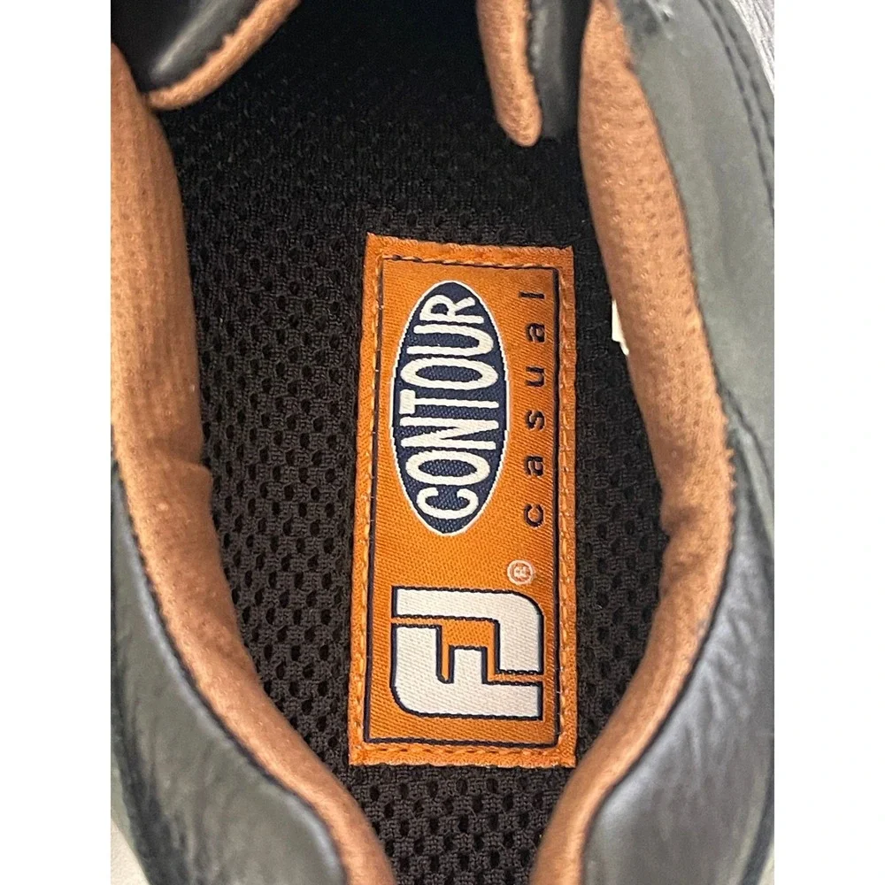 FootJoy Contour Casual Men's Golf Shoes Black Charcoal Leather Spikeless 54363